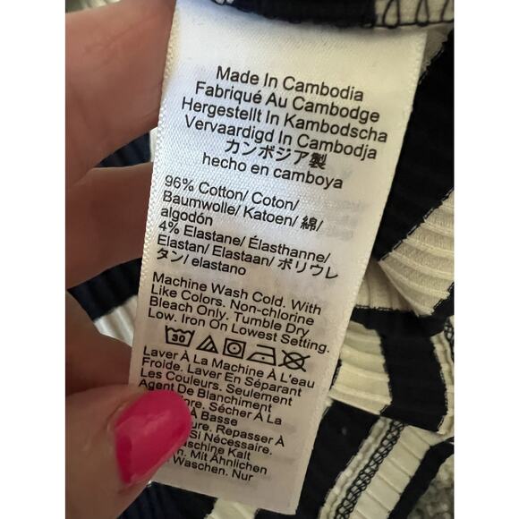 J. CREW 2025 Navy Striped Ribbed Knit Boatneck Maxi Dress Small Nautical Preppy - Picture 8 of 11